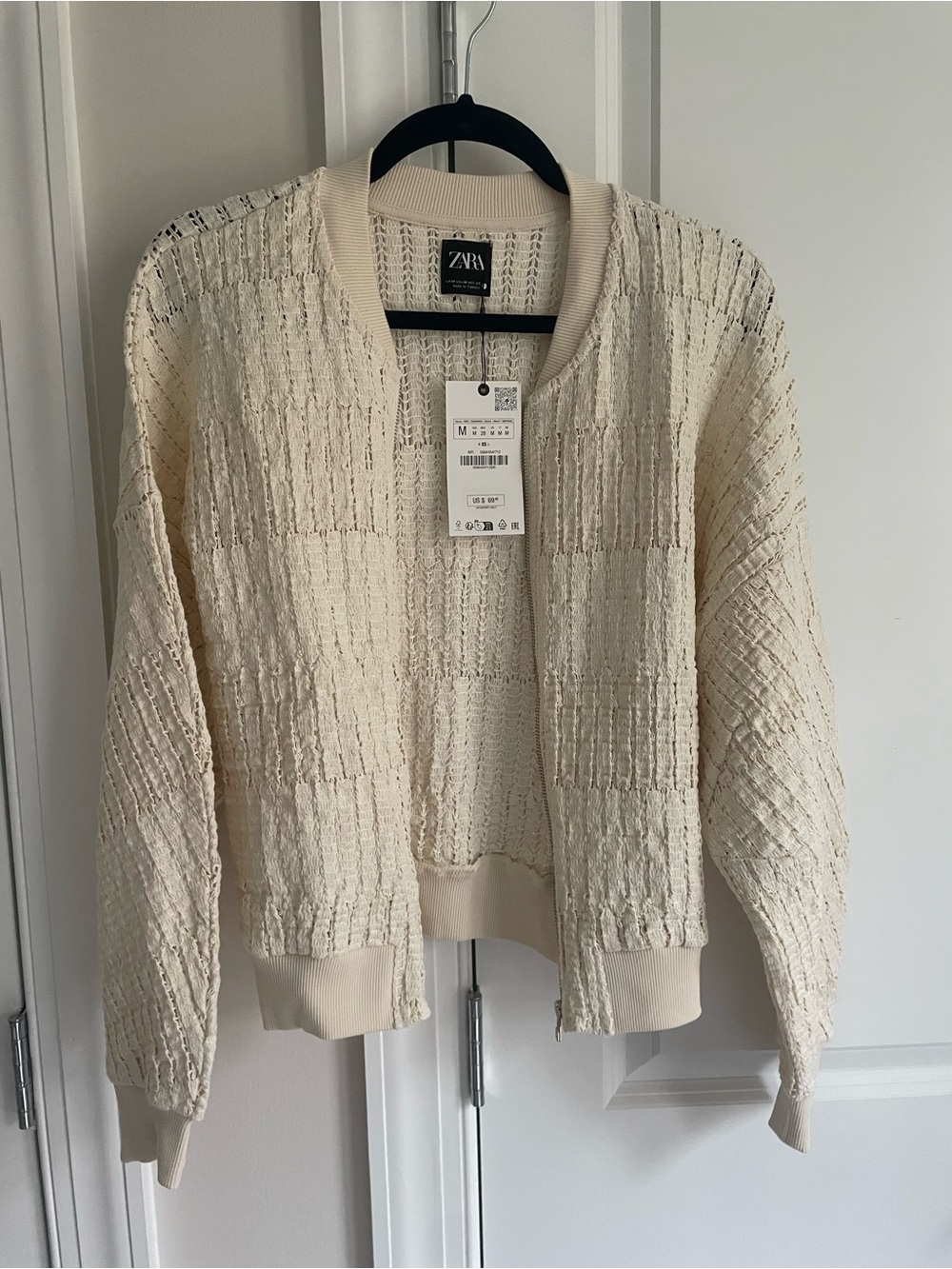 Zara Boho Lace Bomber Jacket